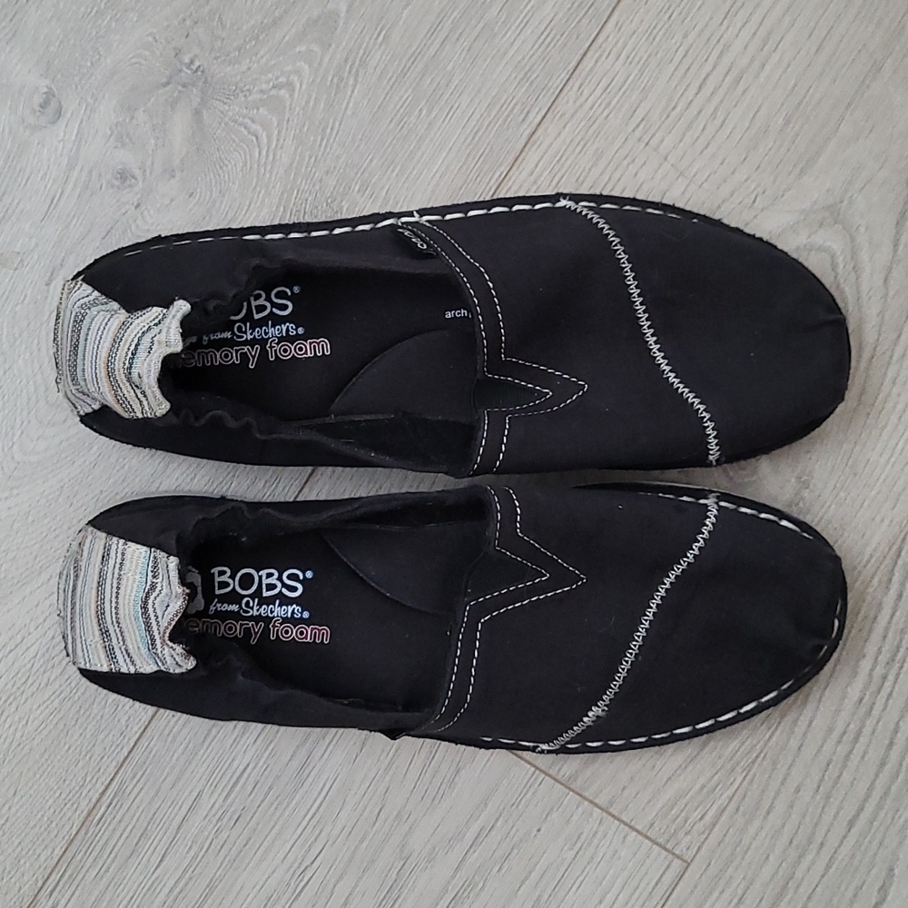 Bobs by Skechers Black Slip On